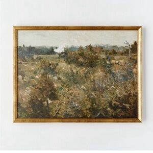 24" x 18" Landscape Study Framed Wall Canvas Antique Gold - Studio McGee NWT